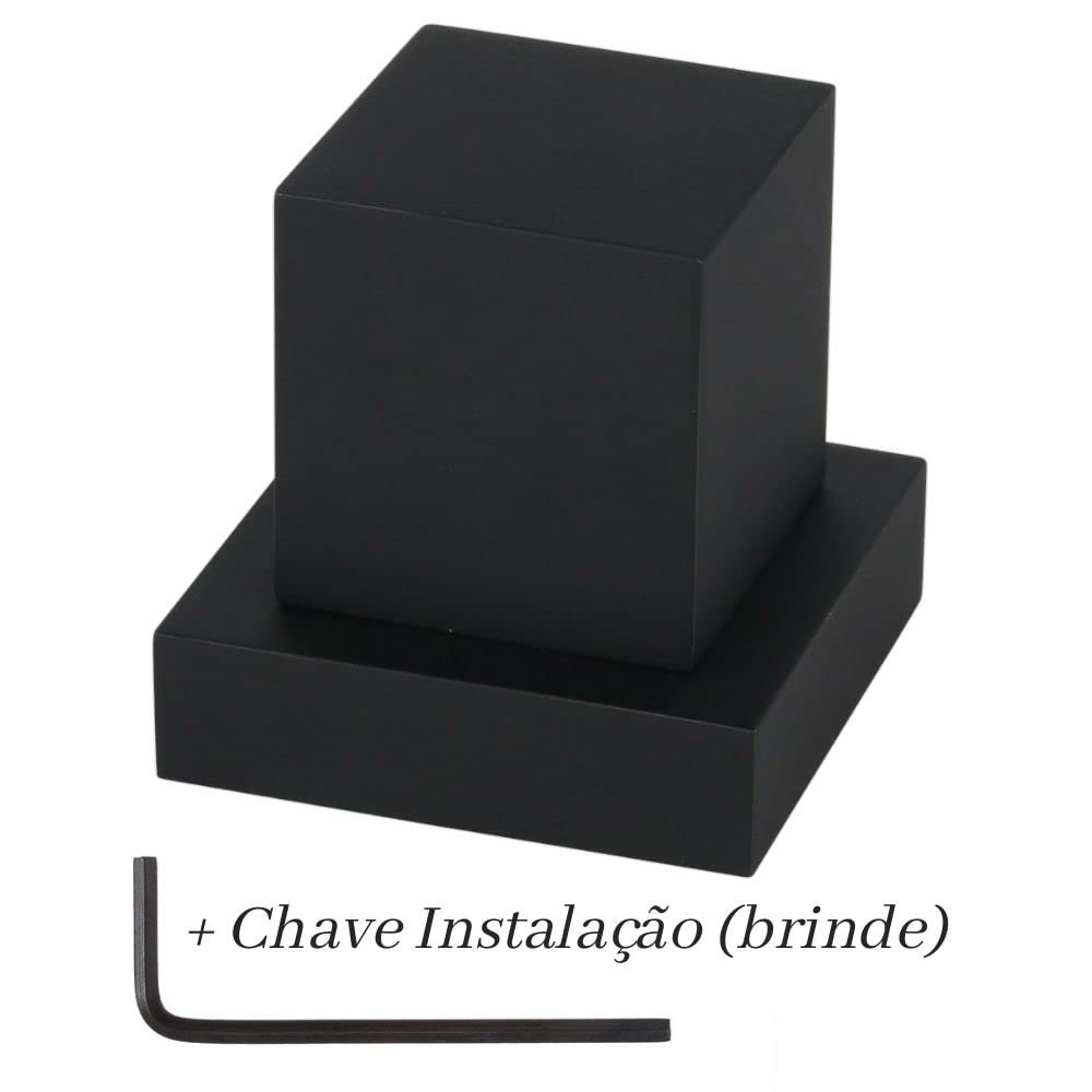 Kit 2 Acabamento Registro Quadrado 1/2 3/4 Padrão Deca Preto - 3