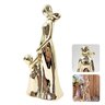Estátua Mãe e Filha Dourada Decorativa 22x8x9cm Presente - 2