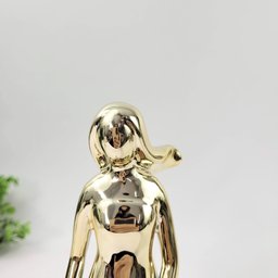 Estátua Mãe e Filha Dourada Decorativa 22x8x9cm Presente - 4