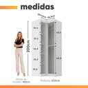 Ver imagem 2 de Guarda Roupa de Canto Modulado Madrid 2 Portas de Bater MDP Branco Maxel Móveis