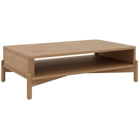 Mesa de Centro Baixa 102cm para Sala Madeira Maciça Nira Tauari F07 - Mpozenato
