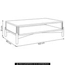 Ver imagem 4 de Mesa de Centro Baixa 102cm para Sala Madeira Maciça Nira Tauari F07 - Mpozenato