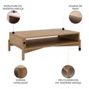 Ver imagem 3 de Mesa de Centro Baixa 102cm para Sala Madeira Maciça Nira Tauari F07 - Mpozenato