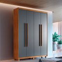 Ver imagem 1 de Guarda Roupa Solteiro Heros 4 Portas com Pés Moderna