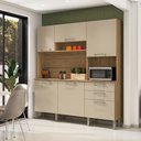 Ver imagem 2 de Armário de Cozinha Kit 6 Portas Ferrara Kits Paraná Cor:freijó/vanilla