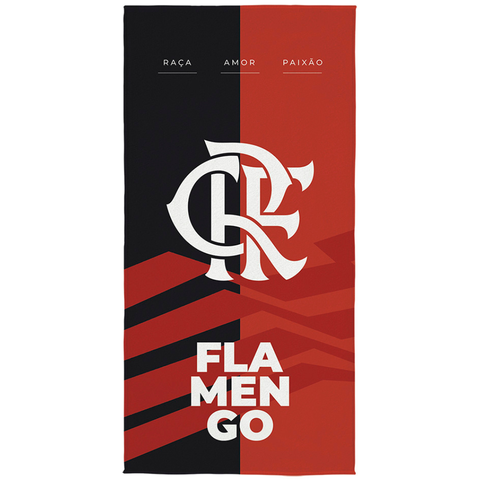 Toalha Aveludada de Time 70 Cm X 1,40 M - Vermelho