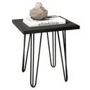 Ver imagem 1 de Mesa Centro Lateral Apoio (Montada) Iron 47 cm Preta Caemmun