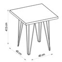 Ver imagem 2 de Mesa Centro Lateral Apoio (Montada) Iron 47 cm Preta Caemmun