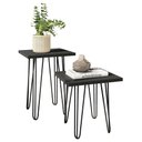 Ver imagem 6 de Mesa Centro Lateral Apoio (Montada) Iron 47 cm Preta Caemmun
