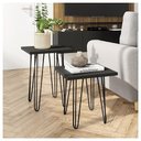 Ver imagem 4 de Mesa Centro Lateral Apoio (Montada) Iron 47 cm Preta Caemmun