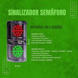 Sinalizador de Semáforo de Led Bivolt - Ipec - 2