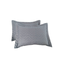 Ver imagem 2 de Par de Capa Porta Travesseiro Matelado Microfibra com Abas Cama Posta:cinza
