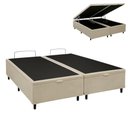Ver imagem 5 de Cama Box Bege Bau Queen Size Blindada Super Reforçada