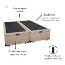 Ver imagem 7 de Cama Box Bege Bau Queen Size Blindada Super Reforçada