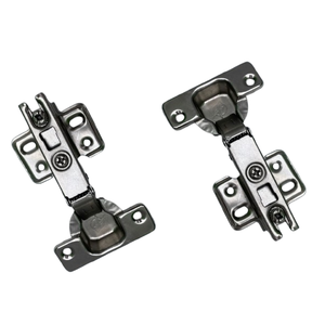 Kit 10x Dobradiça Reta com Pistão Inox - Calço Fixo