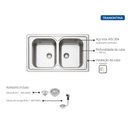 Ver imagem 3 de Cuba de Sobrepor Tramontina Marea 2c 34 e Válvula 86 X 50cm