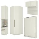 Ver imagem 3 de Quarto Modulado Casal Seletto 5 Peças 2 Portas Deslizante Areia - Móveis Henn