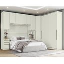 Ver imagem 2 de Quarto Modulado Casal Seletto 5 Peças 2 Portas Deslizante Areia - Móveis Henn