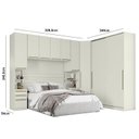 Ver imagem 5 de Quarto Modulado Casal Seletto 5 Peças 2 Portas Deslizante Areia - Móveis Henn