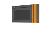 Ver imagem 1 de Painel Mdp Ripado para Tv de até 70 Polegadas Grafite e Cinamomo