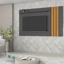 Ver imagem 2 de Painel Mdp Ripado para Tv de até 70 Polegadas Grafite e Cinamomo