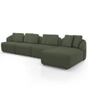 Ver imagem 5 de Sofá 5 Lugares com Chaise Direito Sala Living 388cm Arlo F04 Linho Verde - Lyam Decor