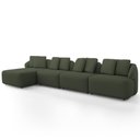 Ver imagem 6 de Sofá 5 Lugares com Chaise Direito Sala Living 388cm Arlo F04 Linho Verde - Lyam Decor