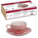Ver imagem 3 de Jogo 6 Xícaras de Café Rosa com Coração 160ml - Hauskraft
