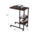 Ver imagem 3 de Mesa Auxiliar para Sofá Cama com Rodízios e Prateleiras Fit