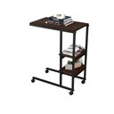 Ver imagem 2 de Mesa Auxiliar para Sofá Cama com Rodízios e Prateleiras Fit