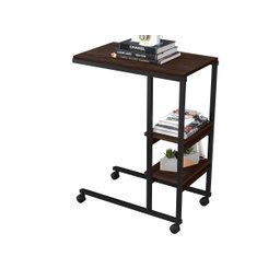 Mesa Auxiliar para Sofá Cama com Rodízios e Prateleiras Fit - 2