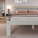Ver imagem 2 de Cama de Casal de Madeira Maciça para Colchão 138x188cm Multimóveis Cr35273 Verde Frost/oak