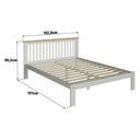 Ver imagem 4 de Cama de Casal de Madeira Maciça para Colchão 138x188cm Multimóveis Cr35273 Verde Frost/oak