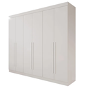 Ver imagem 1 de Guarda Roupa Casal Uberaba 6 Portas 4 Gavetas 100% Mdf Valverde Moveis Branco