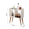 Aparador Estilo Minibar Resistente Sala de Estar para Visitas Branco - 4