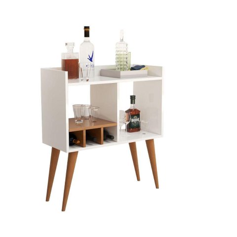 Aparador Estilo Minibar Resistente Sala de Estar para Visitas Branco