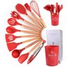 Kit C/12 Utensílios de Cozinha Silicone Cabo - 1