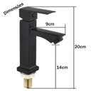 Ver imagem 2 de Torneira Banheiro Monocomando Preta Luxo Bancada Moderna Varanda Lavanderia Lavabo Hotel Restaurante