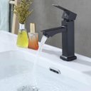 Ver imagem 5 de Torneira Banheiro Monocomando Preta Luxo Bancada Moderna Varanda Lavanderia Lavabo Hotel Restaurante