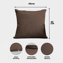 Ver imagem 3 de Almofadas Kit Plumie de 45x45cm 2 Uni Boucle Marrom Cama Inbox