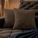 Ver imagem 1 de Almofadas Kit Plumie de 45x45cm 2 Uni Boucle Marrom Cama Inbox