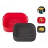 Kit 2 Formas Silicone Antiaderente Quadrada Air Fryer 15cm - 2