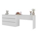 Ver imagem 2 de Penteadeira Infantil 231,5cm com 6 Gavetas Flex Multimóveis Mp4403 Branco