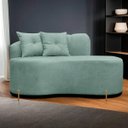 Ver imagem 7 de Sofá Namoradeira Orgânico Grécia 3 Lugares 180cm Bouclê:bouclê Verde Menta