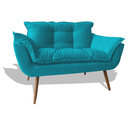 Ver imagem 3 de KIT Namoradeira Opala + 2 Poltronas para Sala Azul Turquesa