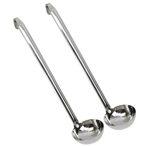 Conjunto 2 Concha Grande 46cm Inox Profissional Weck Buffet Servir Restaurantes Molhos Sopas Feijão