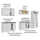 Ver imagem 5 de Armário de Cozinha Completa 100% MDF 310cm Frentes Branco Brilho Acordes Madesa 01
