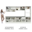 Ver imagem 6 de Armário de Cozinha Completa 100% MDF 310cm Frentes Branco Brilho Acordes Madesa 01