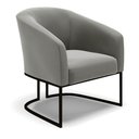 Ver imagem 4 de Sofá Namoradeira e 2 Poltronas Base Industrial Preto Stella Suede Grafite D03 - D'Rossi