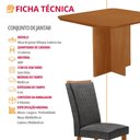 Ver imagem 7 de Mesa de Jantar Olímpia 90cm Tampo MDF Laminado Canto Copo com 4 Cadeiras Lisa